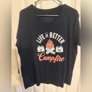 Black Campfire Graphic Women's Tee